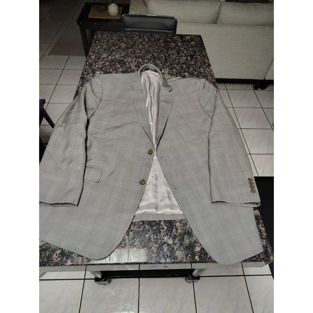 Daniel Hechter Paris Grey Wool Blend Blazer Jacket Men Size 50R